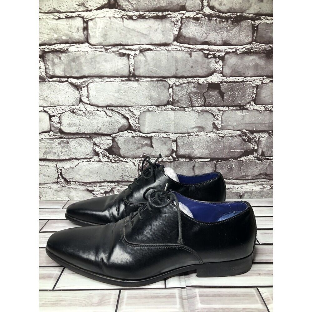 Azzaro Paris Black Leather Derby Lace Up Dress Shoes Men Sz 40EU/7M US